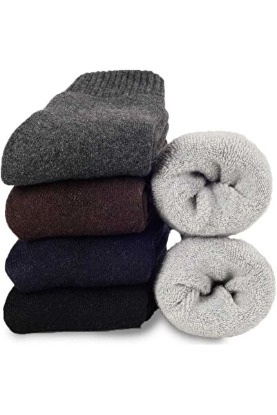 Generic Men's thermal socks, 6 pairs of warm winter socks made of thick wool,