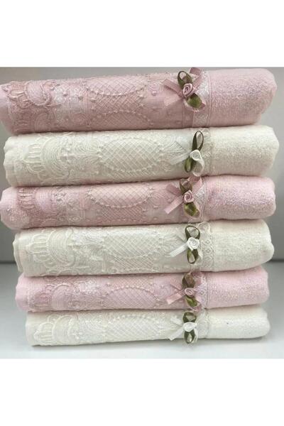 BURYAHOME طقم منشفتين وردية اللون مع هدية