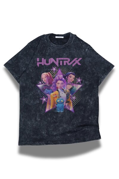 Fuddy Moda تي شيرت يونيسكس ستارد هانتركس مطبوع قابل للغسل، تي شيرت ريترو بتصم...