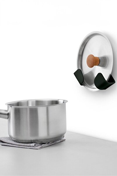 Tchibo 4 Wall Brackets For Lids, Black