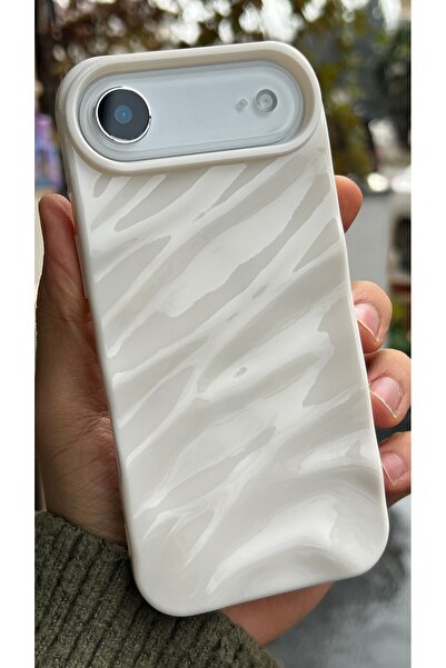 EDELFU آيفون 17 AİR - غطاء حماية مموج من السيليكون الناعم اللامع