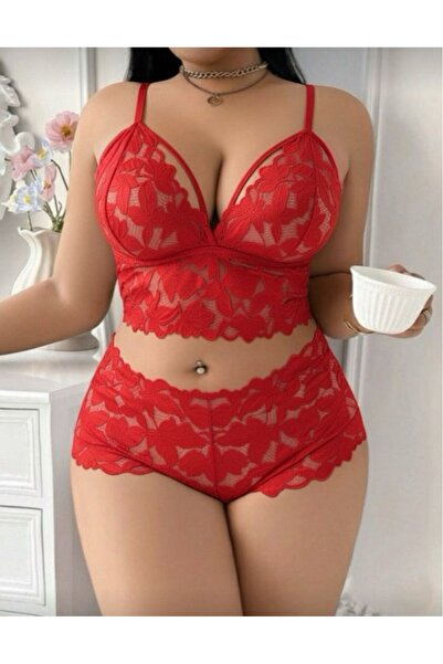 GLOWNİGHT Set de sutien și chiloți sexy asimetrici pentru femei