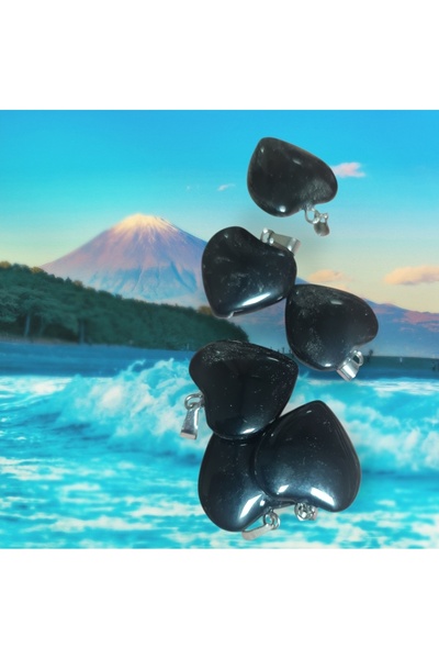 best bioenerji taş terapi Onix Natural Stone Heart Necklace