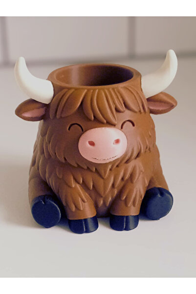 Della Sevimli Boğa Figürlü Dekoratif Kalemlik