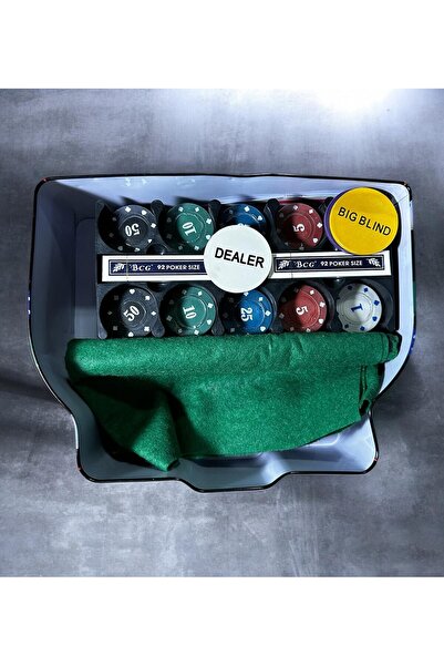 HEDİYEBİZİZ Profesyonel Poker Seti Texas Holdem Chip Rulet Masa Oyun Seti