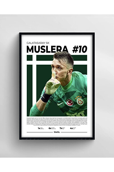 Thetic FERNANDO MUSLERA SPOR KOLEKSİYONU - PREMIUM Çerçeveli Tablo