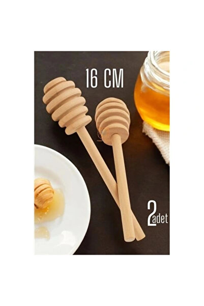 shopwave Honey Spoon Wooden Long 16 cm Honey Dripper Spoon 2 Pcs