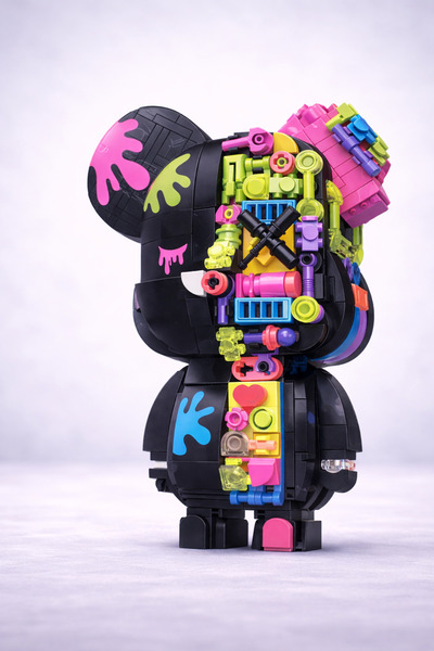 matheon JAKI Maker POP Manyetik Blok Ayıcık Yapım Seti Siyah Magnet Bear Buil...