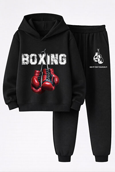 MAGORS Boxing Printed 3-Ply Quality Sweatshirt and Trackpants Children's Bott...