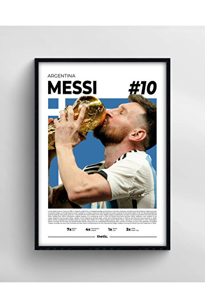 Thetic LİONEL MESSİ SPOR KOLEKSİYONU - PREMIUM Çerçeveli Tablo
