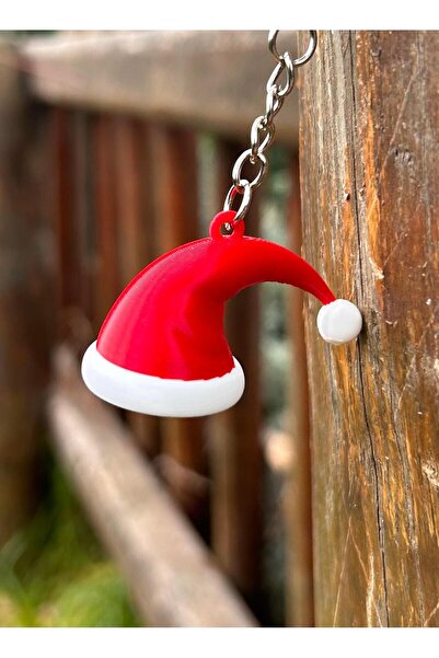 pynarix قبعة سانتا كلوز - روح عيد الميلاد الأيقونية 🎅   سلسلة مفاتيح صغيرة ثلاثية الأبعاد (5×3 سم)