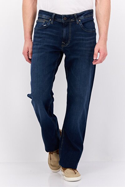 Pepe Jeans Men Comfort Fit Washed Stretchable Denim, Blue