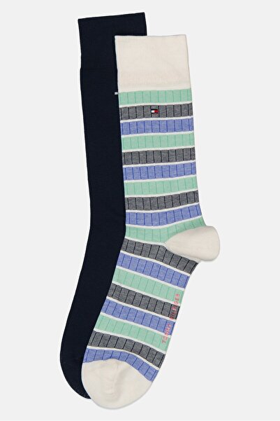 Tommy Hilfiger Men 2 Pairs Textured Crew Socks, Multicolor