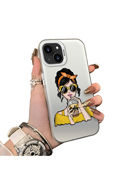 ucuc حافظة واقية من السيليكون ذات حافة أكريليك متوافقة مع هاتف iPhone 15 Plus...