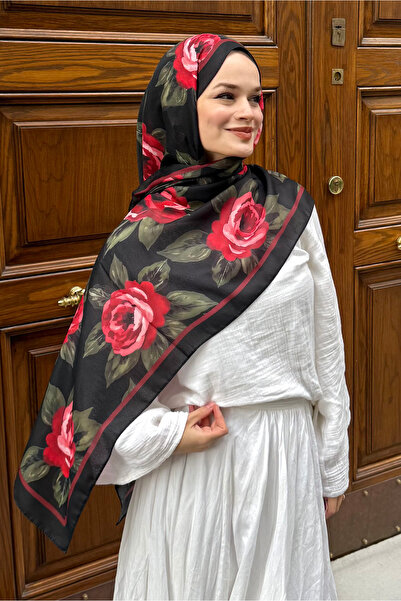 CUOCA LOUNGE Rosé Çiçek Desenli Soft Pamuk Şal