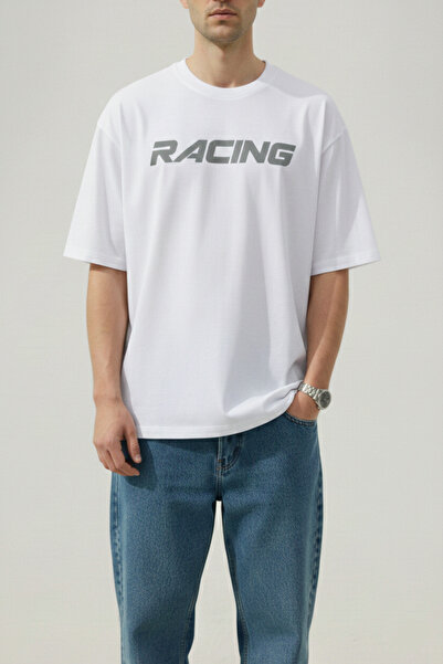 Advantage RACING Štampano Oversize kroj Široka kroj 100% pamuk Mekane tekstur...