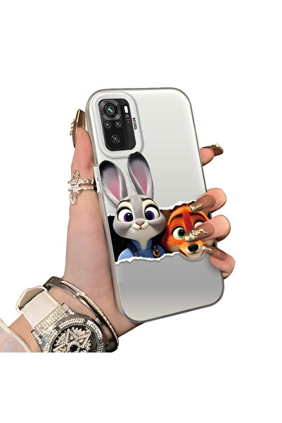 ucuc Xiaomi Poco M5S Compatible Silicone Edge Acrylic Back Anime Character Pr...