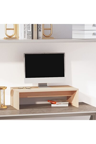 vidaxl حامل شاشة 50×27×15 سم من خشب الصنوبر الصلب