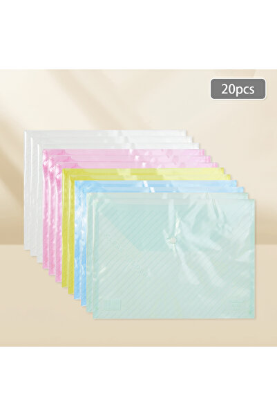 Choice1 random 20pcs 10/20Pcs A4 Transparent File Bag Plastic Documents Filin...