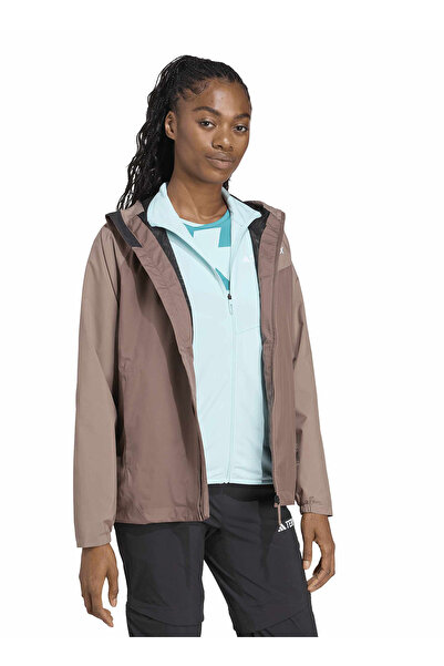 adidas JN0857 W MT 2L RAIN JK Taupe Düz Kadın Mont