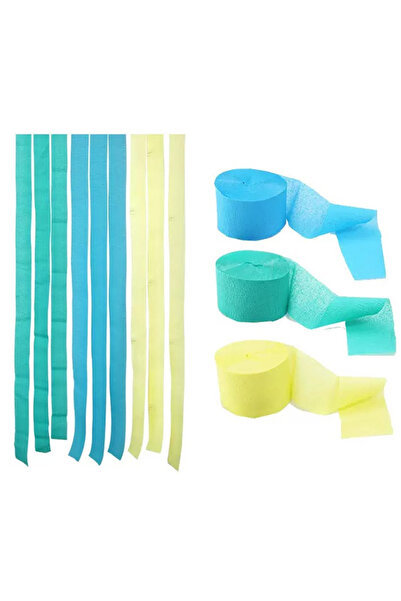 Generic لفة ورق بألوان باستيل متنوعة مكونة من 3 قطع: أزرق/أخضر/أصفر