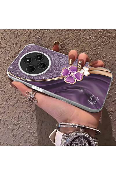 Hontinga حافظة هاتف Xiaomi Redmi 14C 4G المتوافقة مع الهاتف، ذات ظهر صلب ومضا...