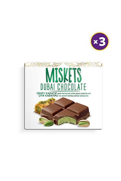 Miskets Sütlü Dubai Çikolatası 100 gr x 3 Adet