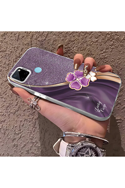 Hontinga حافظة هاتف متوافقة مع هاتف Realme C21Y/C25Y ذات ظهر صلب ومضادة للسقوط