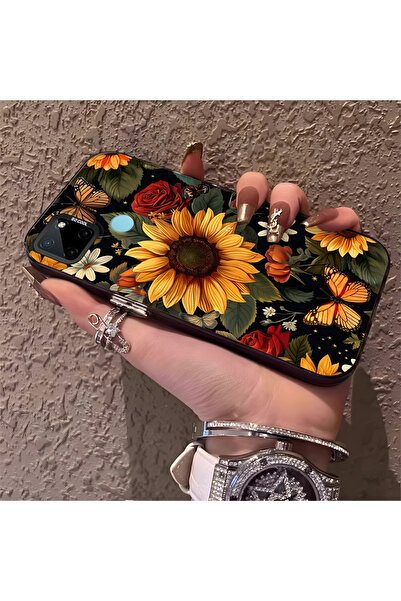 Hontinga حافظة هاتف متوافقة مع هاتف Realme C25Y/C21Y، حماية للكاميرا، ظهر صلب...