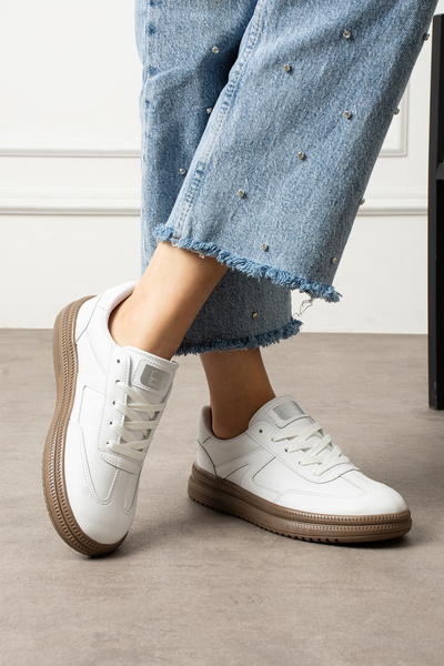 l lugshoes ayakkabı Pantofi sport alb unisex pentru femei, cu talpă moale, pe...