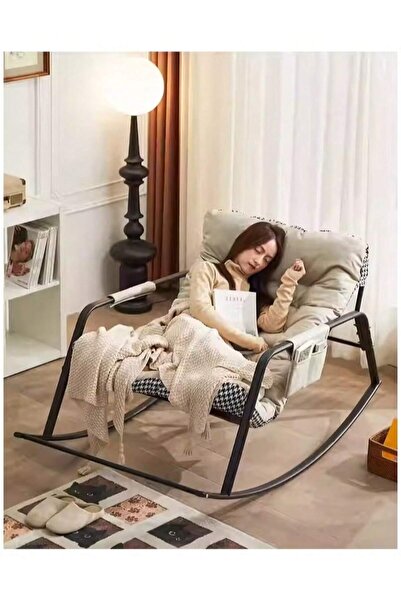 Mtanvxay Double Outdoor Rocking Sofa Bed with Padded Cushion, Armrests & Stor...