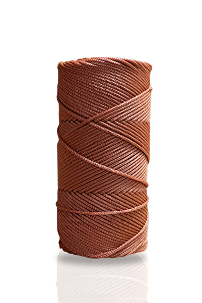 Akduman İplik 200 gr - 2mm Bakır Renk Polyester Makrome Ipi Çanta Ipliği Ve S...