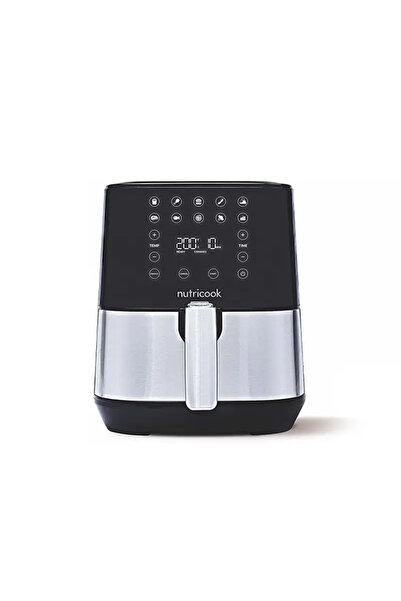 Nutricook مقلاة هوائية نوتري كوك، سعة 3.6 لتر، 1500 واط، أسود/فضي