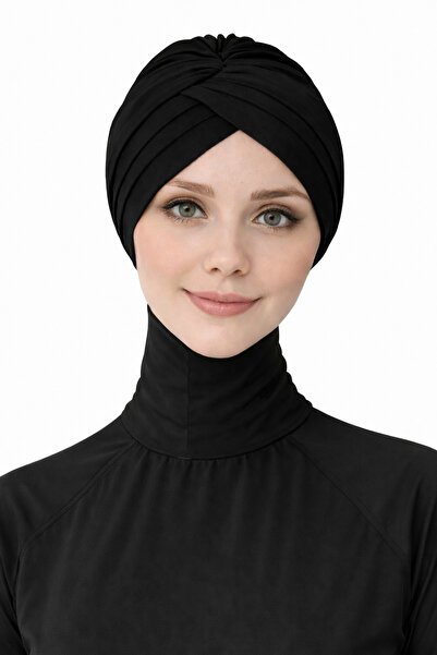 Les Bonnes Deniz-havuz Tesettür Bone,Günlük bone,Konforlu Üç Bantlı Kaydırmaz...