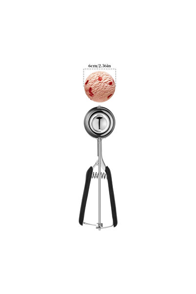 Choice4 60mm Stainless Steel Ice Cream Scoop Cookie Scoop Multipurpose Ice Cream Spoon Fruit Scooper Melon B