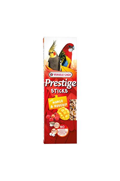 Versele Laga بريستيج ستيكس، طعام كبير للببغاوات الصغيرة بنكهة المانجو والورد ...