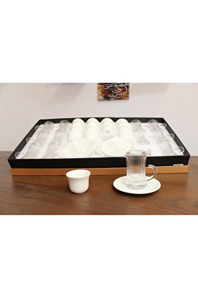 Generic 36-piece tea and coffee cup and glass set