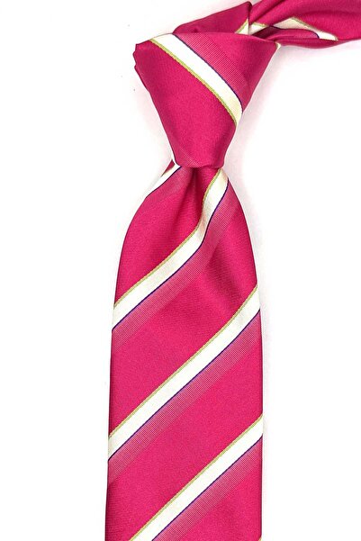 Kravatkolik ربطة عنق من الحرير الإيطالي على طراز بوجيولو باللون الفوشيا IK2148