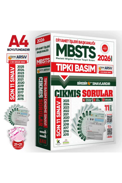 İnformal Yayınları 2026 DİB-MBSTS ÖSYM Çıkmış Soru Tıpkı Basım 11li Kitapçık ...
