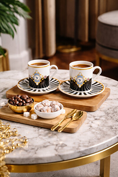 sonnenflügel Love Birds Bird Patterned Porcelain Coffee Cup for 2 People 90 ml