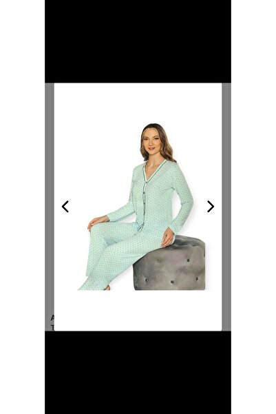 GenelTedarik Alperi Front Button Viscose Pajama Set