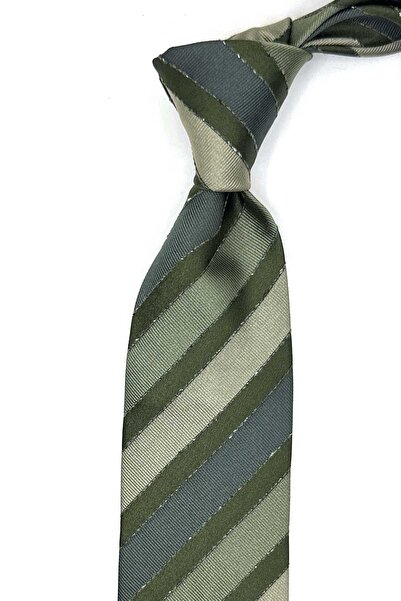 Kravatkolik Cravată din mătase italiană verde în stil Bastia İK2185