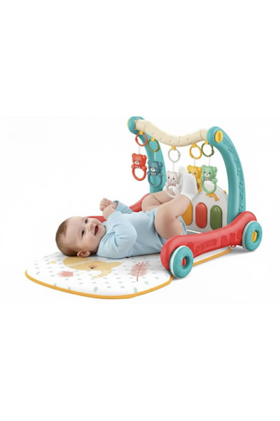 TOY LAND Multi-Function Baby Walker with Musical Pedal Piano & Hanging Toys