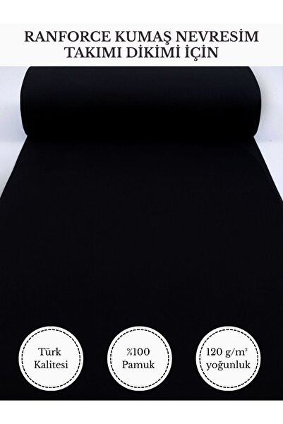 FabricMarket Ranforce Kumaş Nevresim Dikimi Için – %100 Pamuk, 240 cm × 100 C...