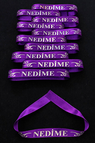 ZEYMERADE Purple Silver Bridesmaid Arm Ribbon, 1 Piece Wristband Band, Henna Night Groomsman Wedding Bride Bachelorette