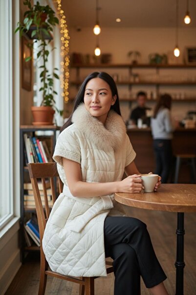 Cristina kapıtone kısa yelek