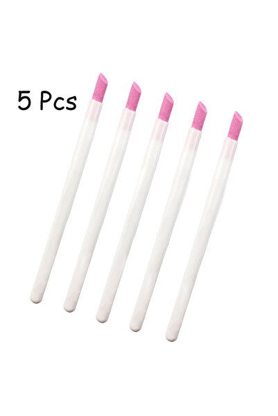 Choice5 White-5Pcs 1/5PC Nails Art Quartz Grinding Pen Nail Cuticle scissors Dead Skin Remover UV Gel Polish