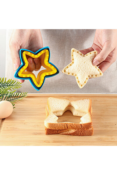 Choice6 Blue Yellow star Sandwich cutting and sealing machine, biscuit plastic cutting machine, household ki