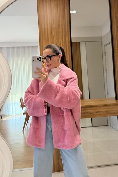 Gizem Ecemiş Thana Pembe Premium Peluş Kaban
