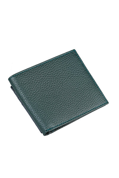 SAYKI Green - Navy Blue 100% Leather Wallet